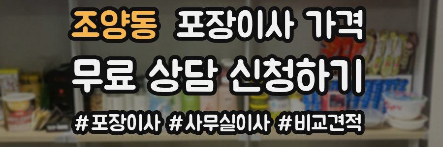 조양동 포장이사 가격