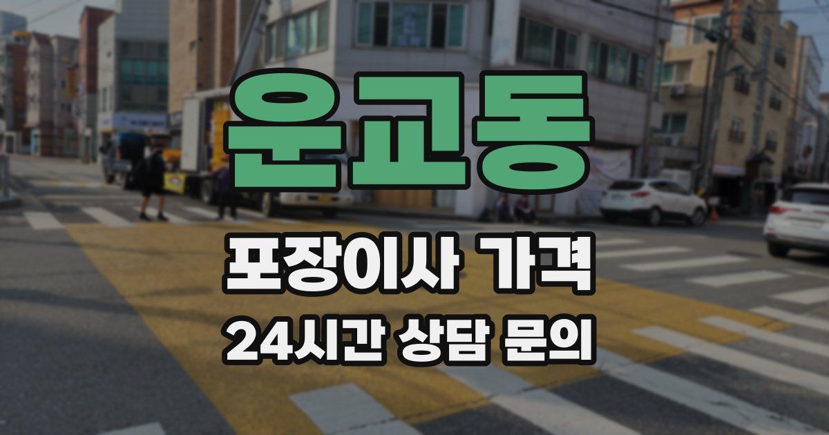 운교동 포장이사 가격