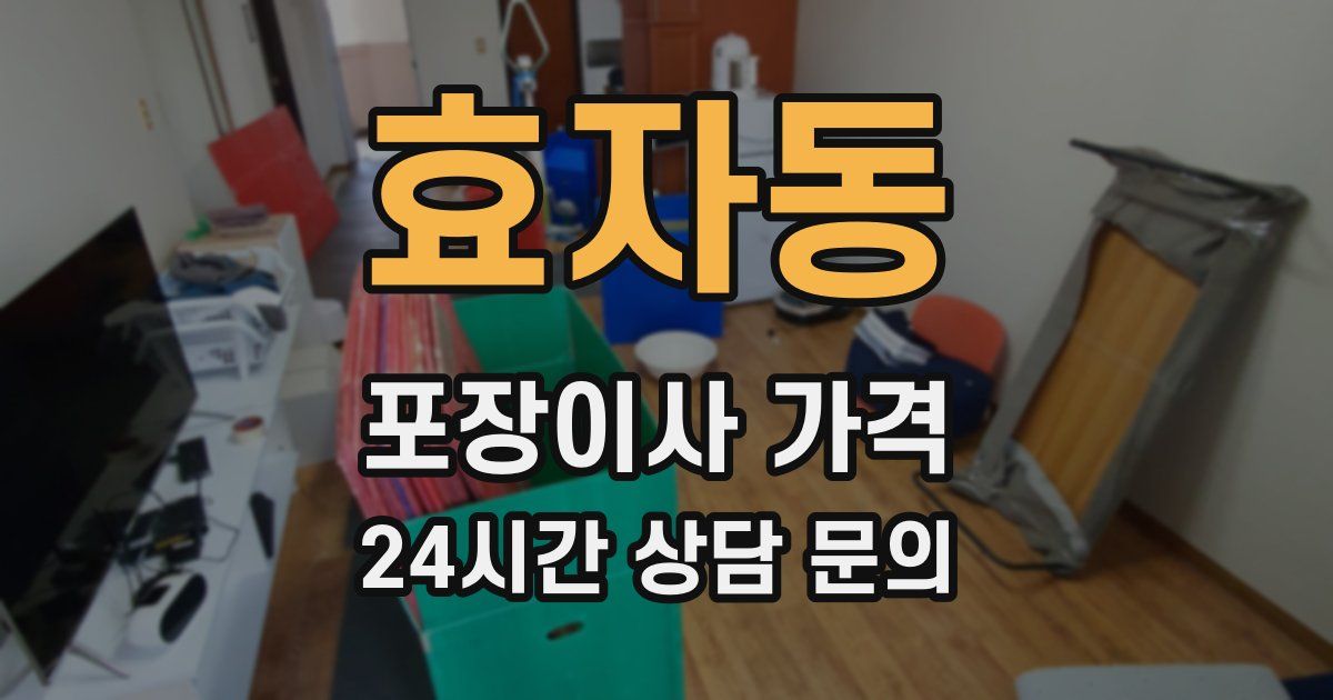 효자동 포장이사 가격