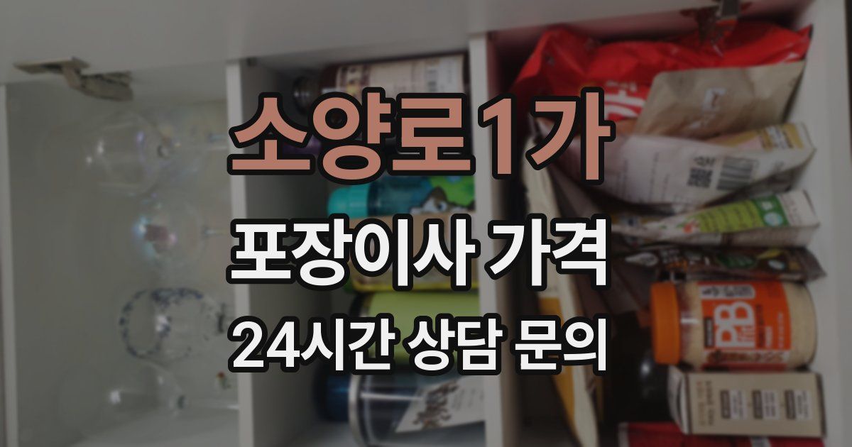 소양로1가 포장이사 가격