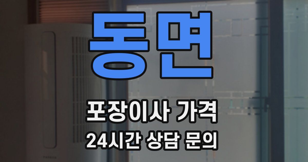 동면 포장이사 가격