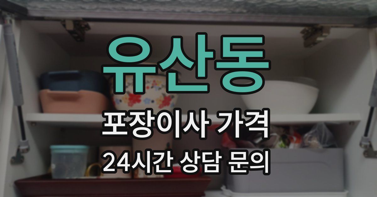 유산동 포장이사 가격