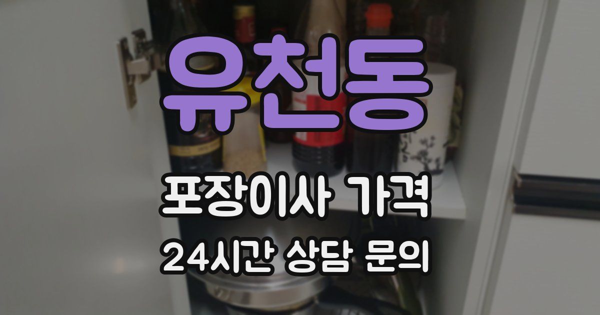 유천동 포장이사 가격