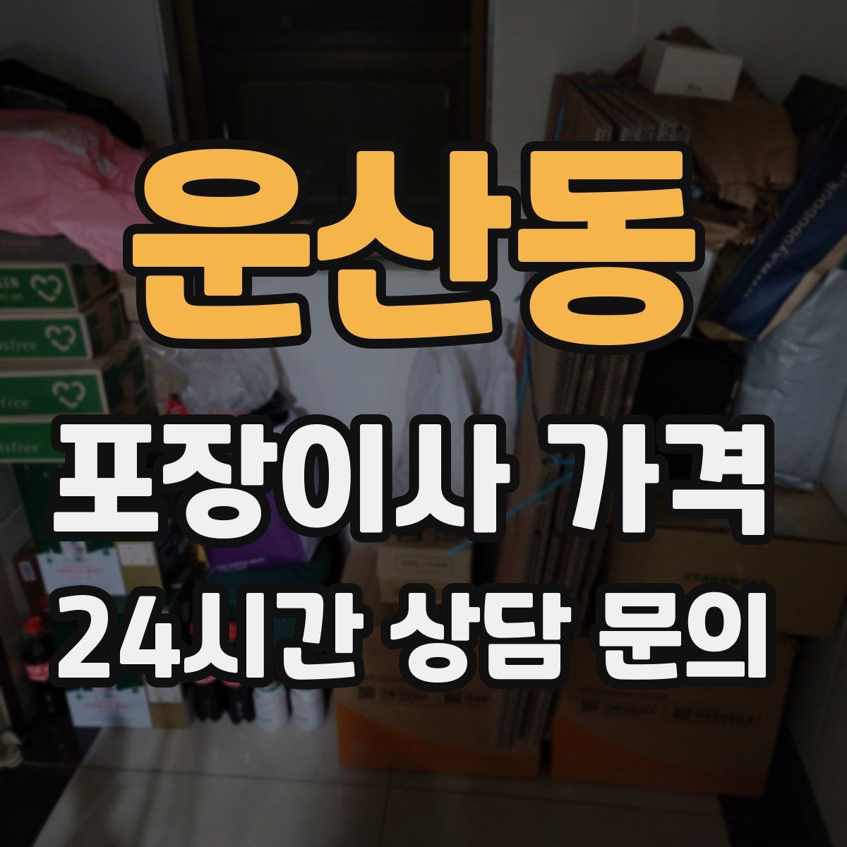 운산동 포장이사 가격