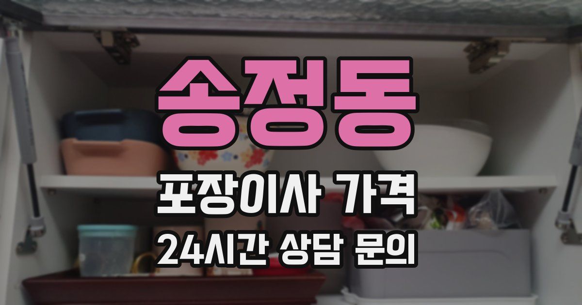 송정동 포장이사 가격