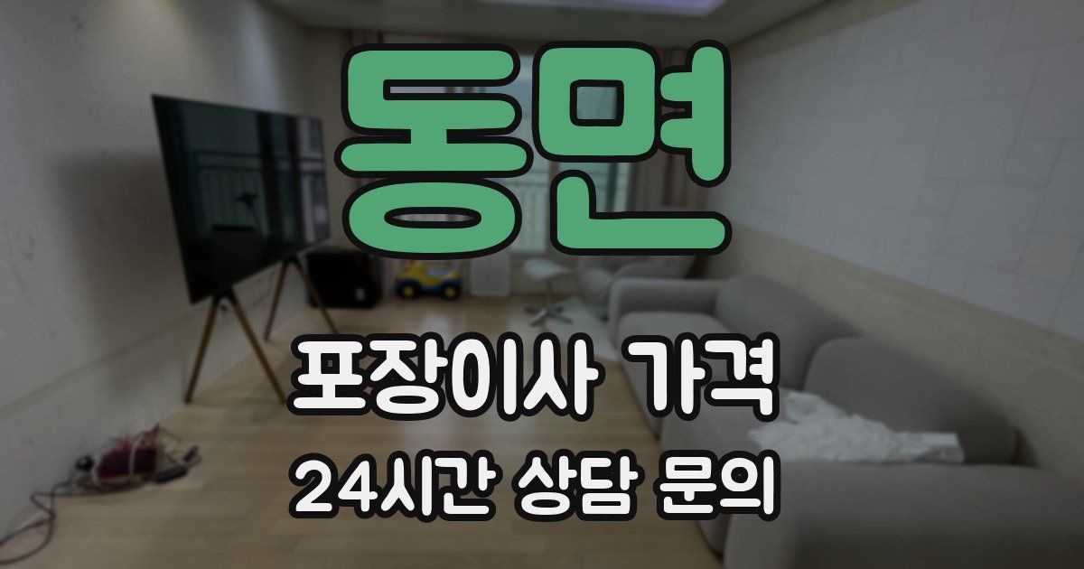 동면 포장이사 가격