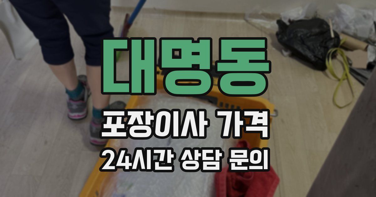 대명동 포장이사 가격