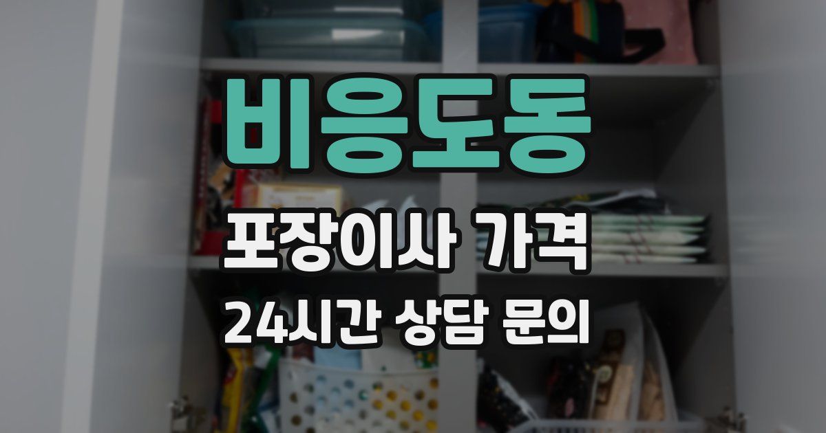 비응도동 포장이사 가격