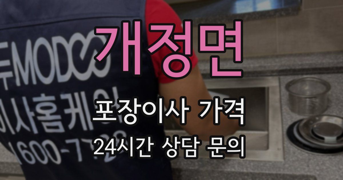 개정면 포장이사 가격