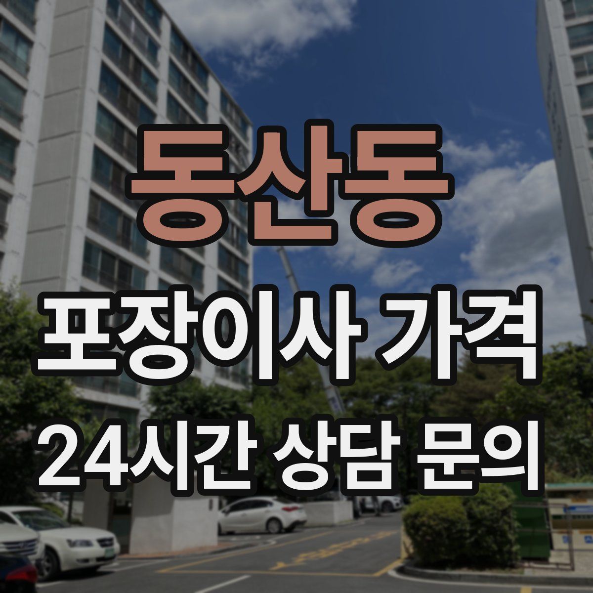 동산동 포장이사 가격