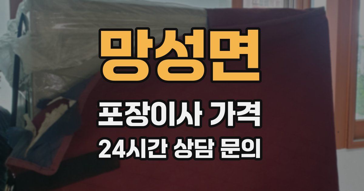 망성면 포장이사 가격