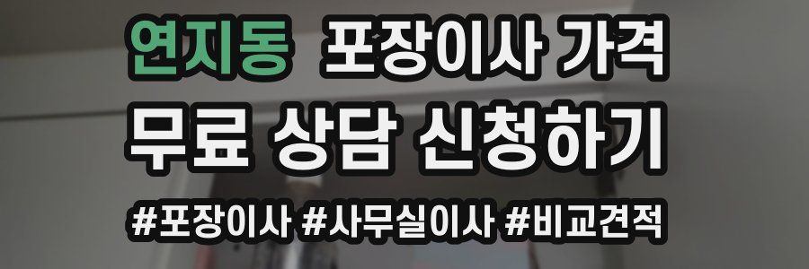 연지동 포장이사 가격