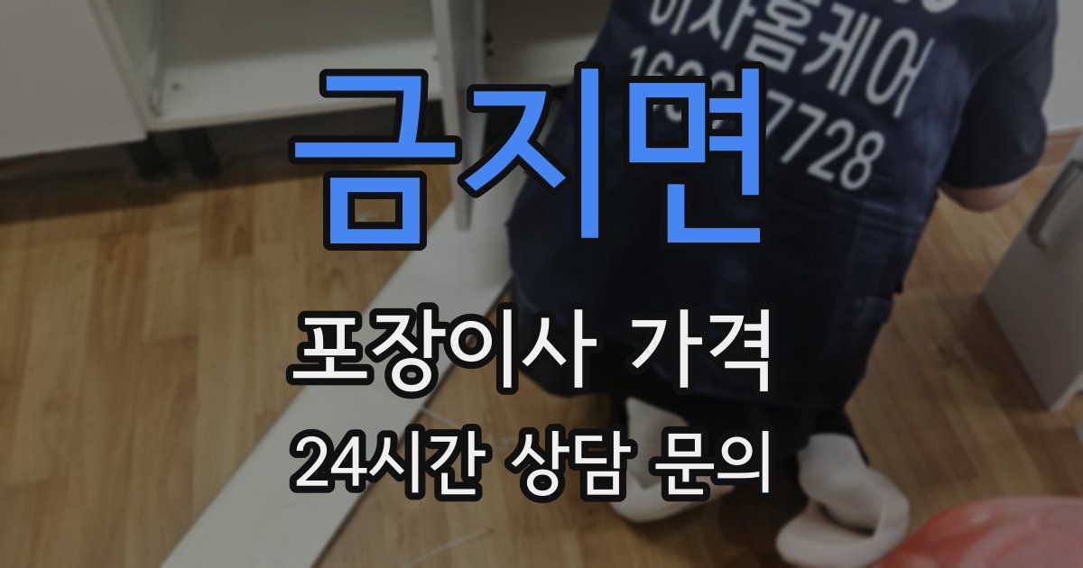 금지면 포장이사 가격