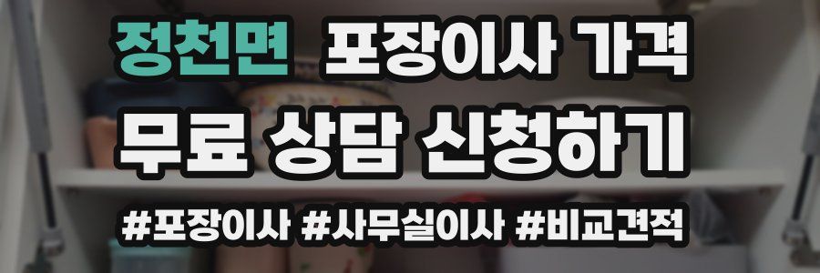 정천면 포장이사 가격