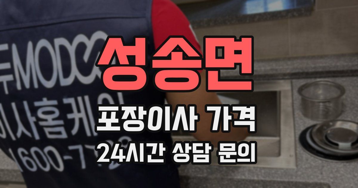 성송면 포장이사 가격