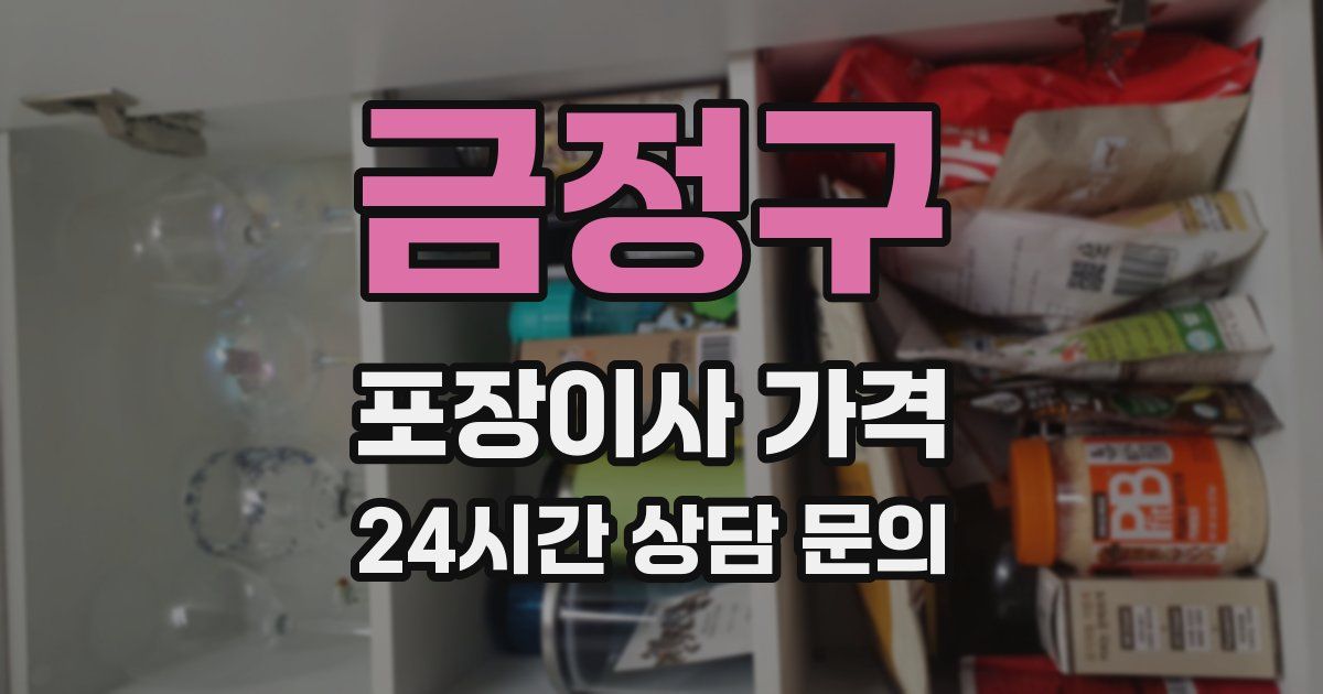 금정구 포장이사 가격
