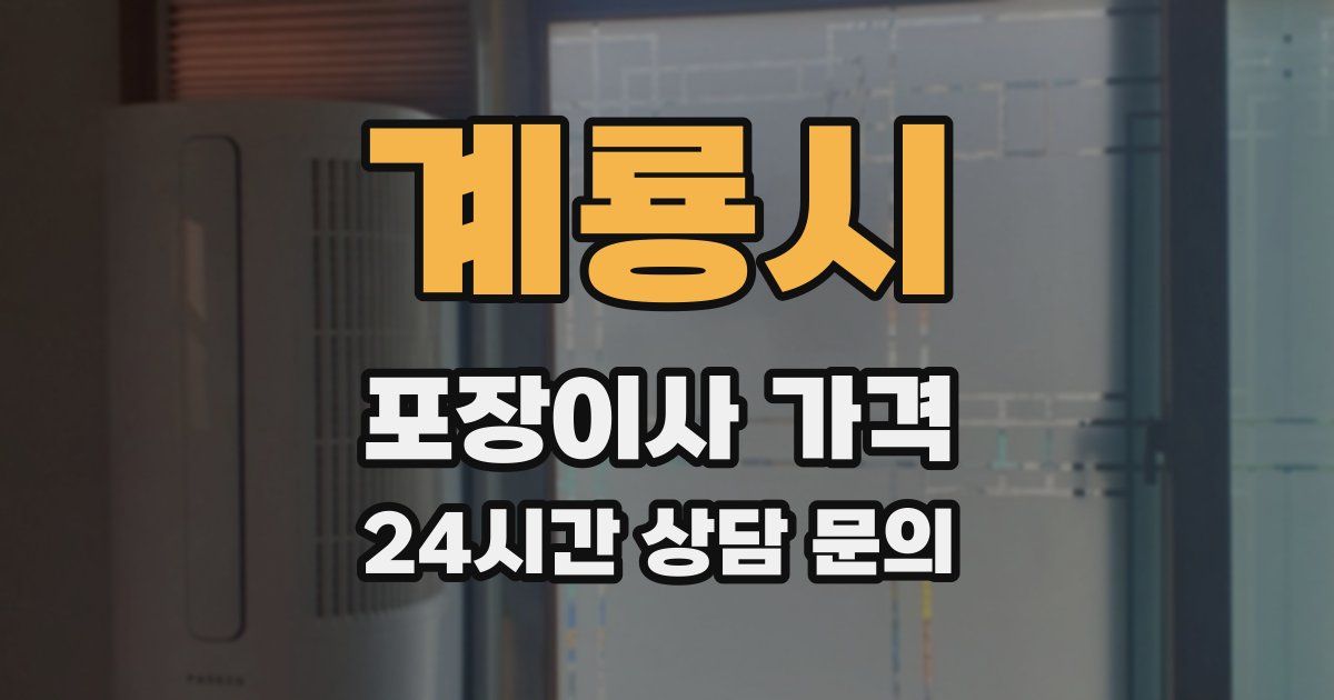 계룡시 포장이사 가격