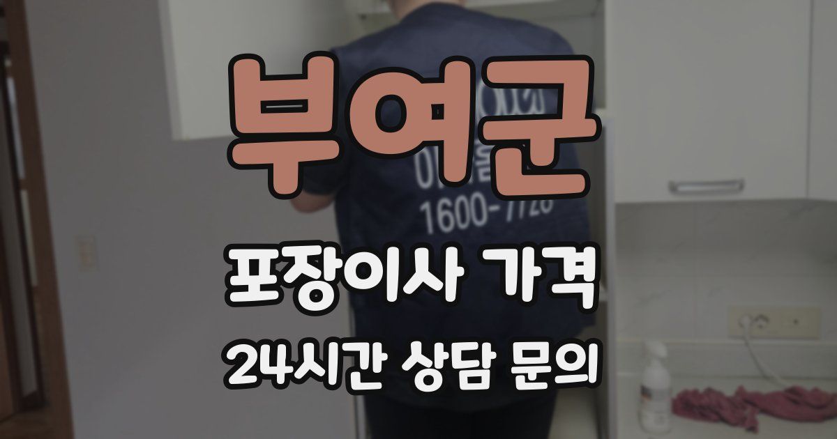 부여군 포장이사 가격