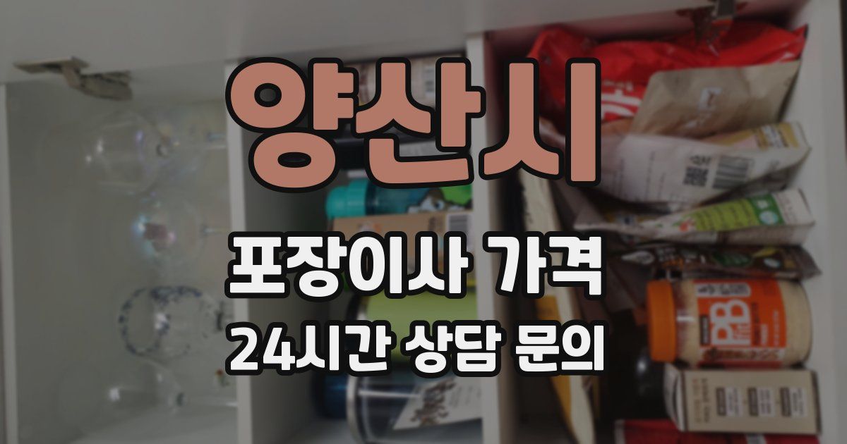 양산시 포장이사 가격