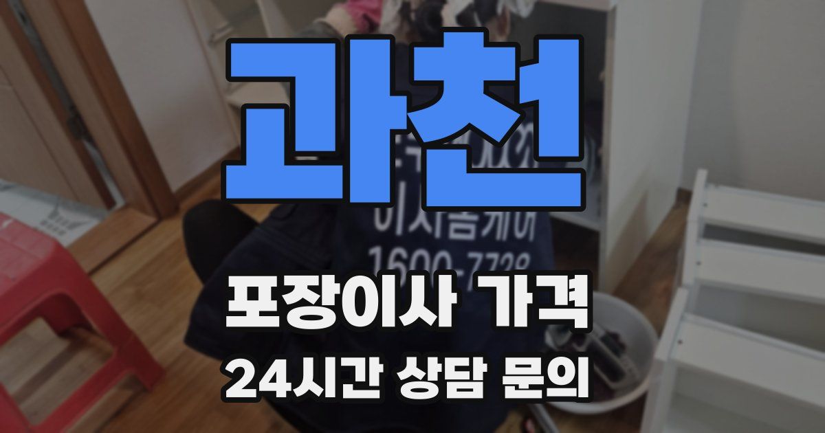 과천 포장이사 가격