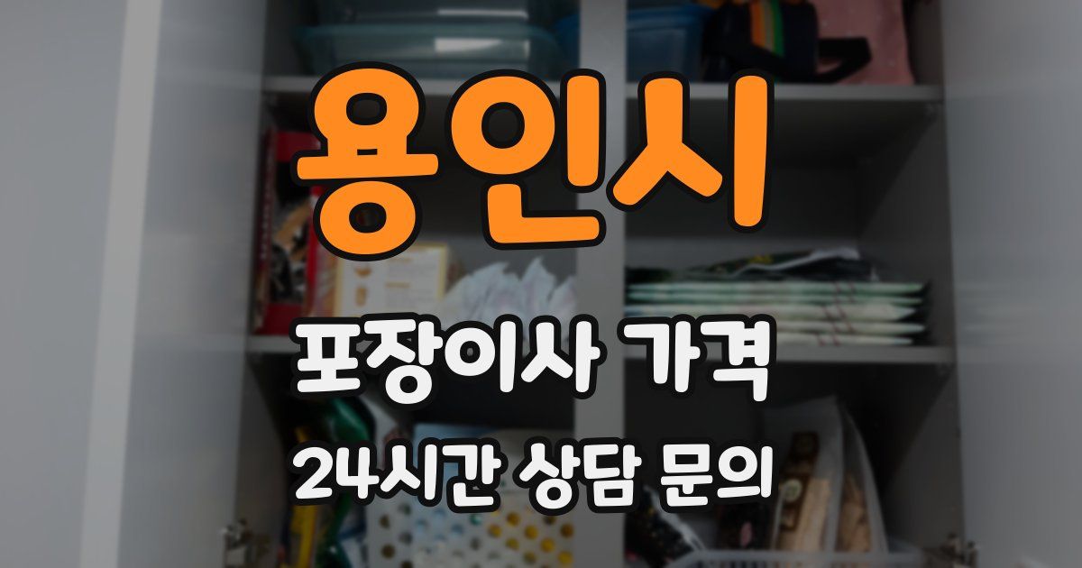 용인시 포장이사 가격