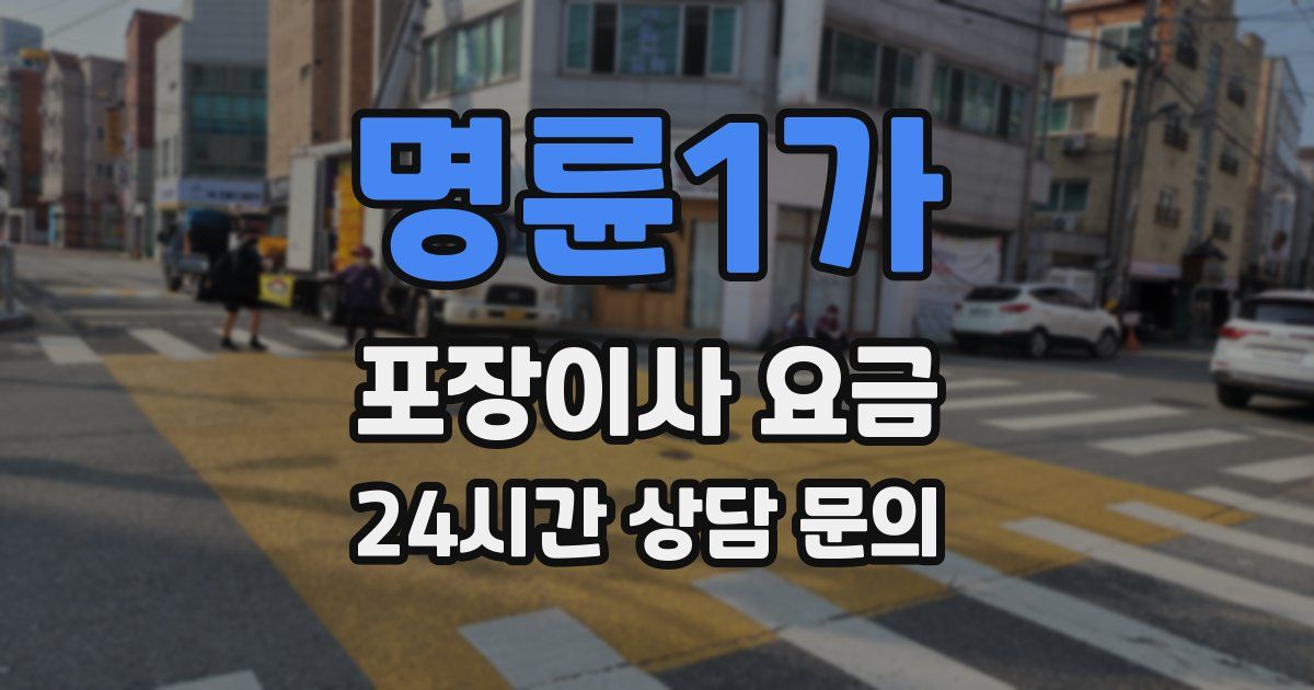 명륜1가 포장이사 요금