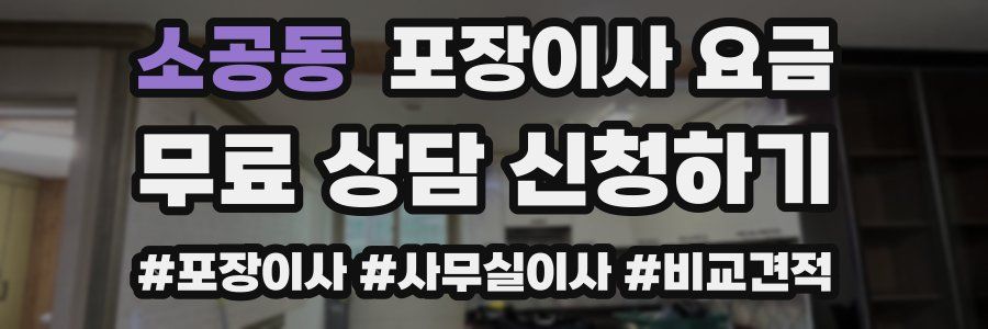 소공동 포장이사 요금