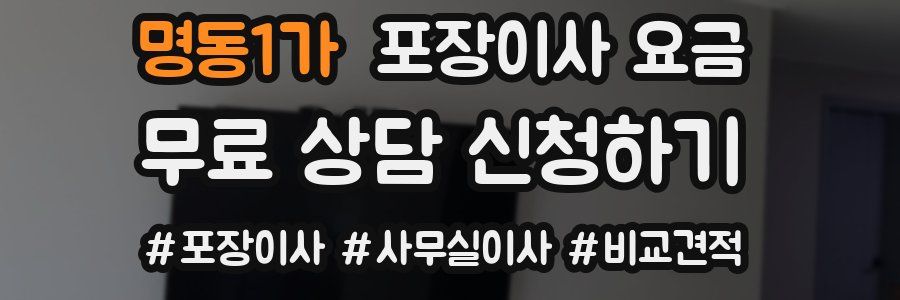 명동1가 포장이사 요금