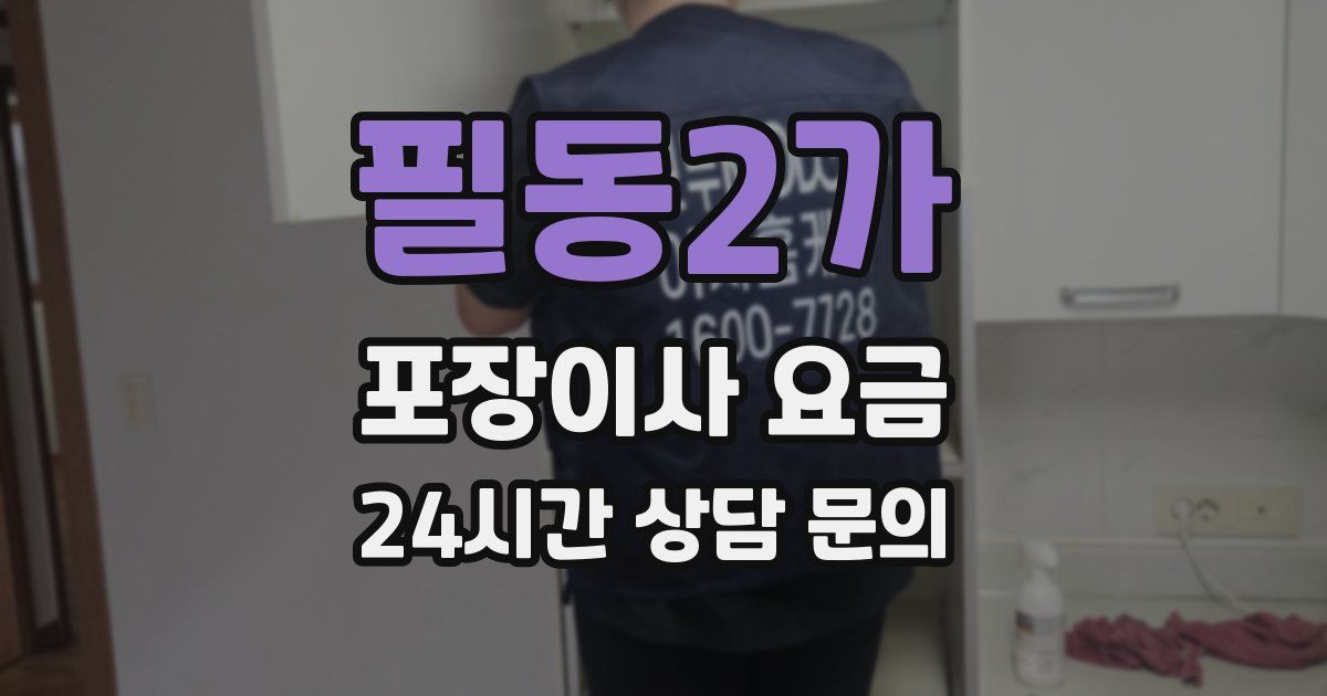 필동2가 포장이사 요금