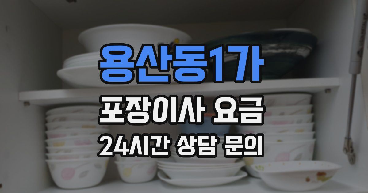 용산동1가 포장이사 요금