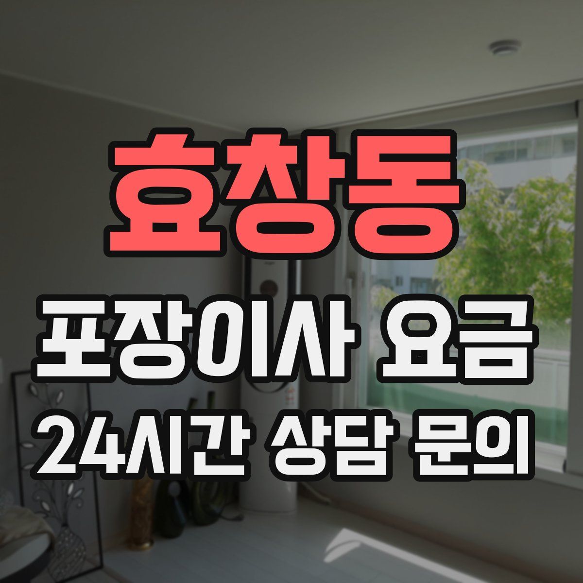 효창동 포장이사 요금