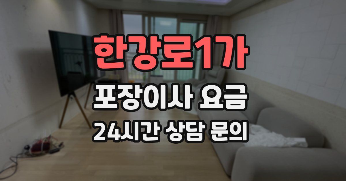 한강로1가 포장이사 요금