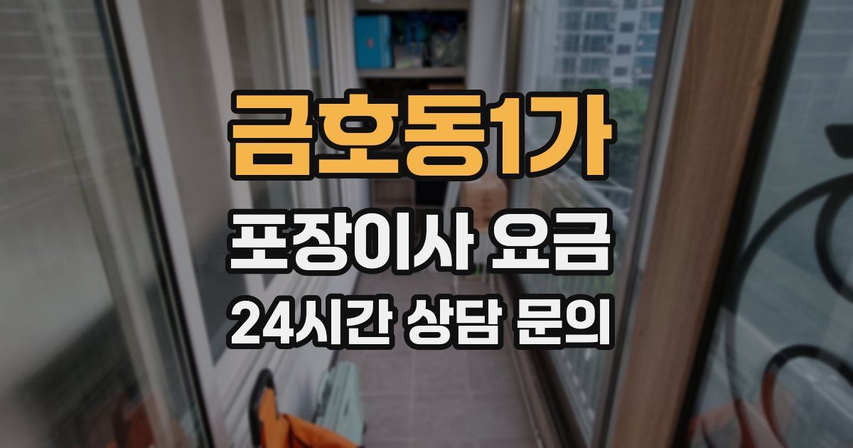 금호동1가 포장이사 요금