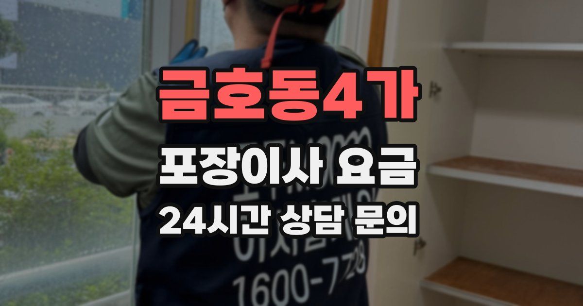 금호동4가 포장이사 요금