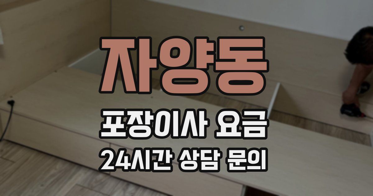 자양동 포장이사 요금