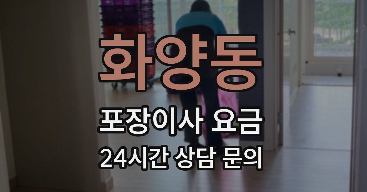 화양동 포장이사 요금