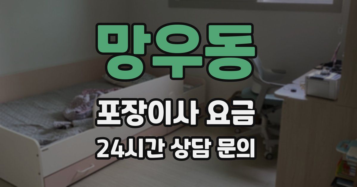 망우동 포장이사 요금