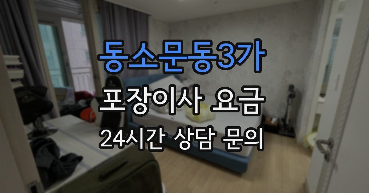 동소문동3가 포장이사 요금