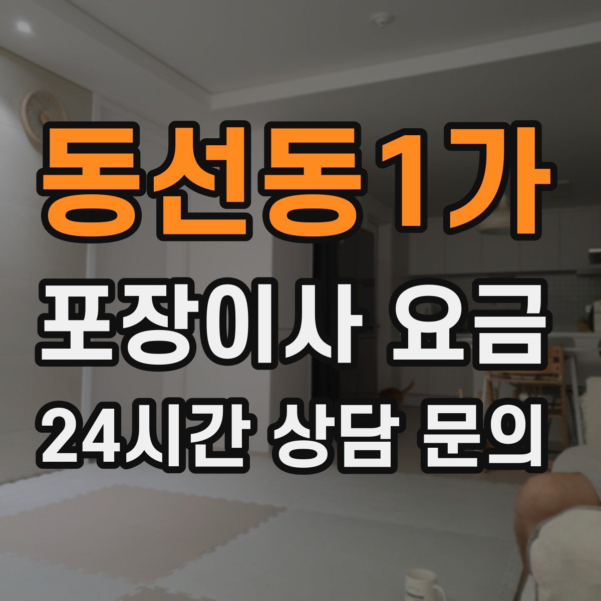 동선동1가 포장이사 요금