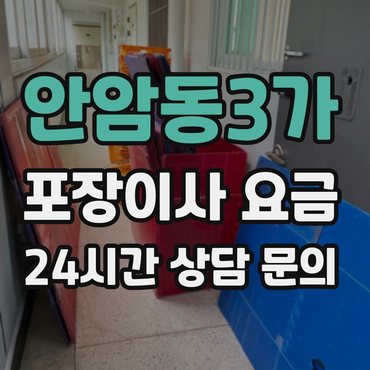 안암동3가 포장이사 요금