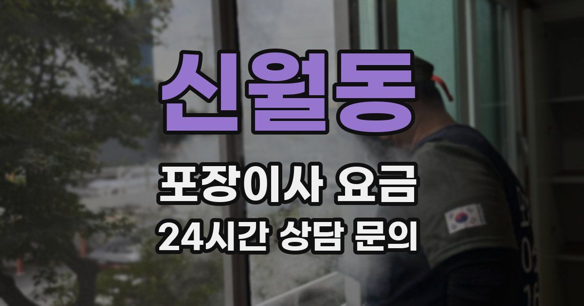 신월동 포장이사 요금