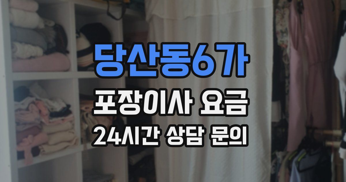 당산동6가 포장이사 요금