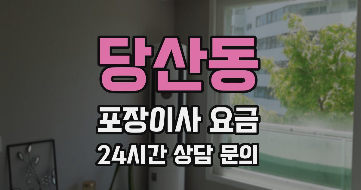 당산동 포장이사 요금