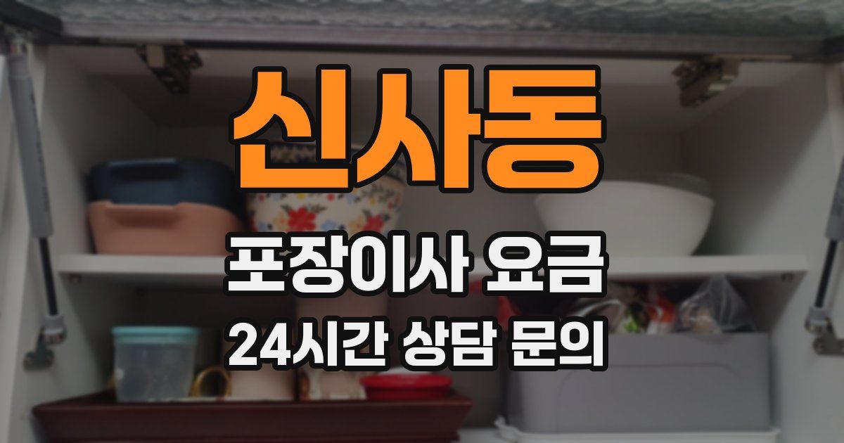 신사동 포장이사 요금