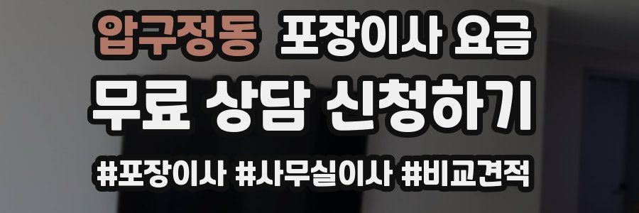 압구정동 포장이사 요금