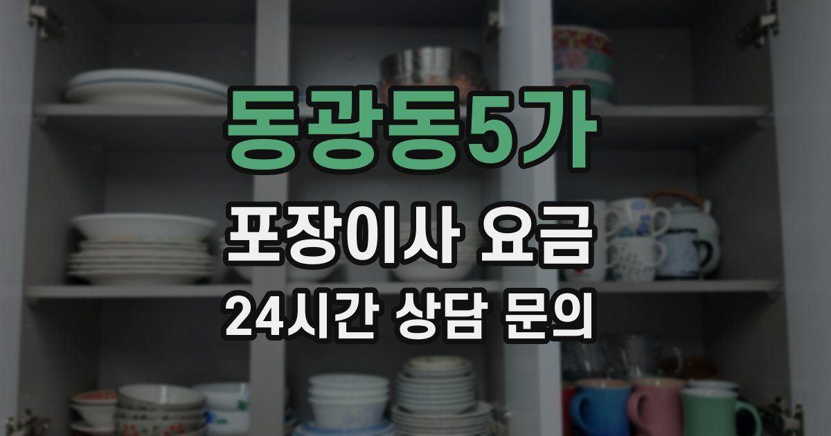 동광동5가 포장이사 요금