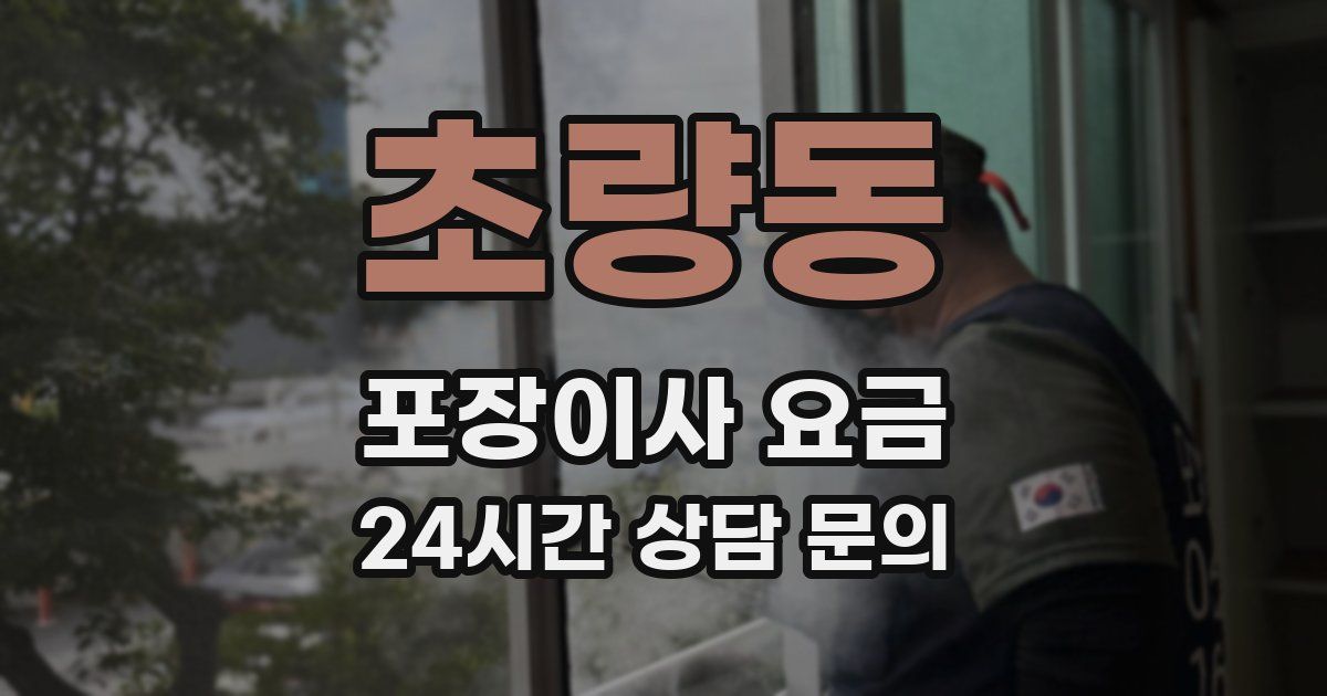 초량동 포장이사 요금