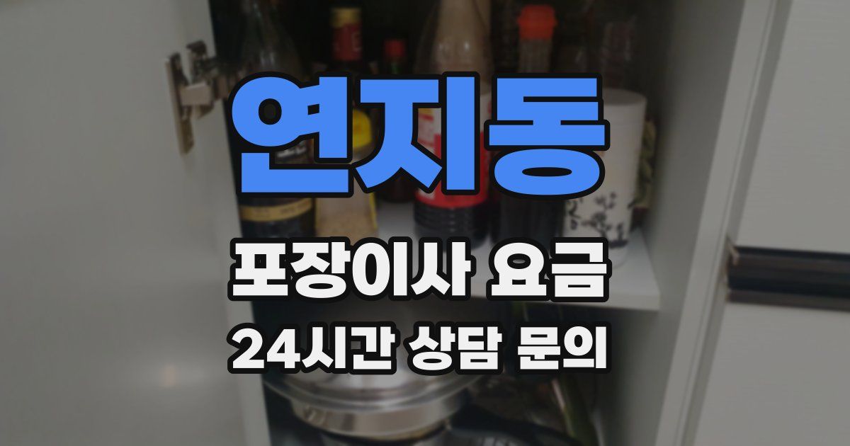 연지동 포장이사 요금