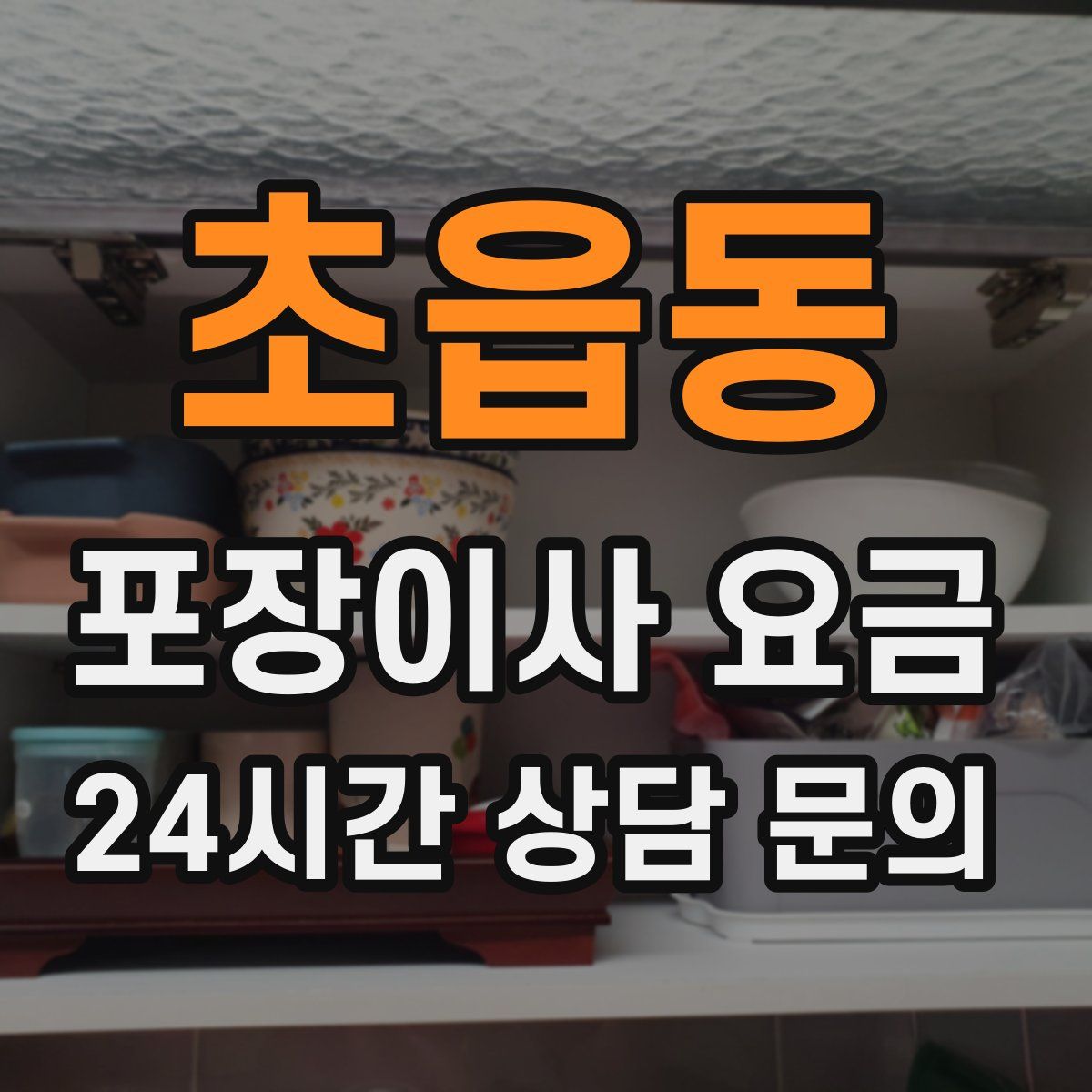 초읍동 포장이사 요금