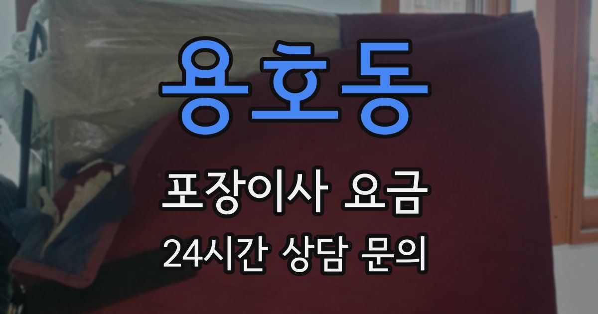 용호동 포장이사 요금